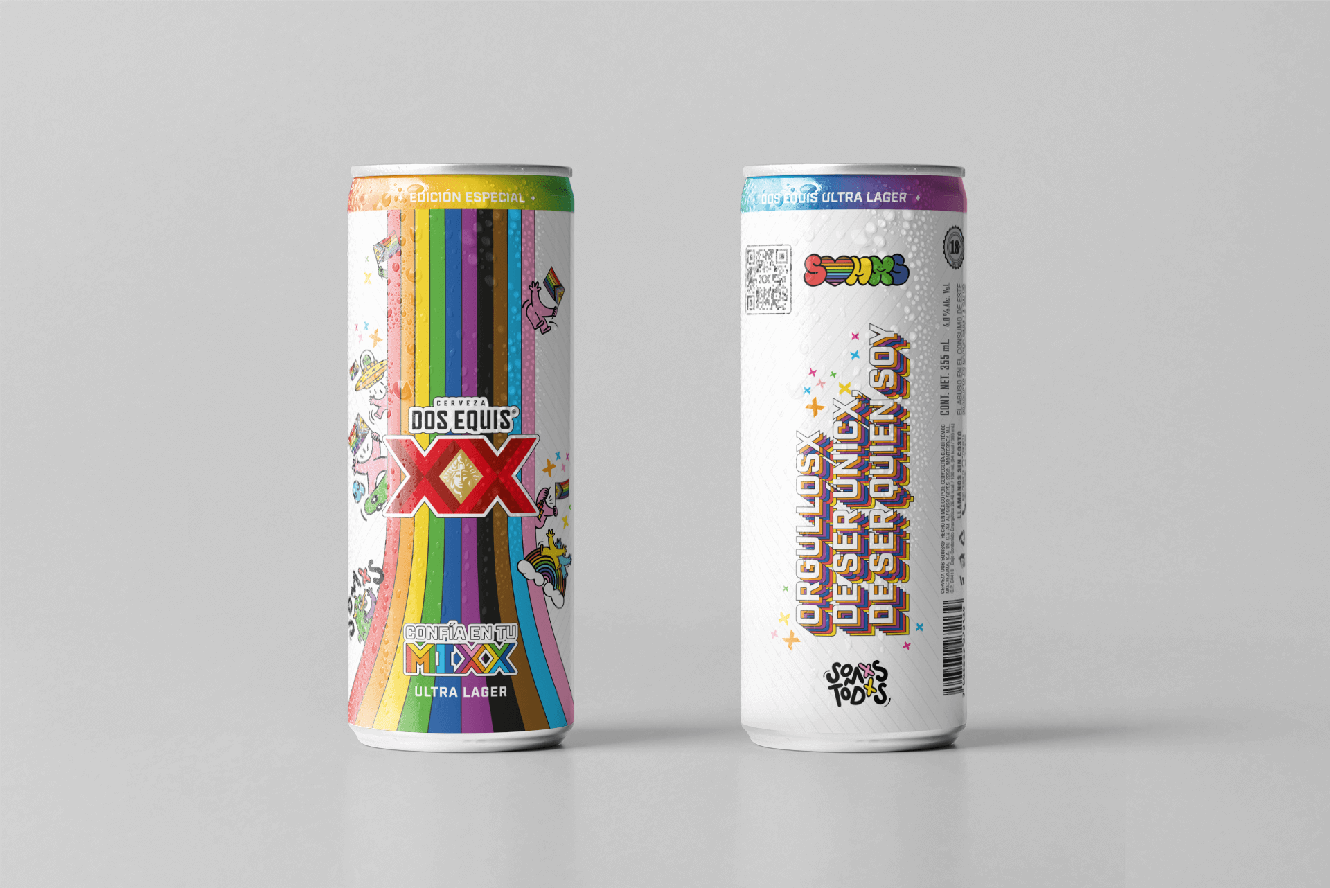 ¡Porque el orgullo LGBTTTIQ+ es todo el año! Encuentra las sorpresas en las latas conmemorativas de Dos Equis.