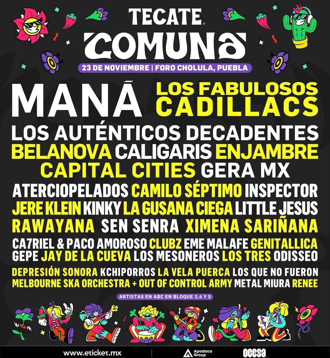 Tecate Comuna 2024: El festival que cierra el año con  Belanova, Capital Cities, Los Fabulosos Cadillacs, y experiencias cerveceras únicas