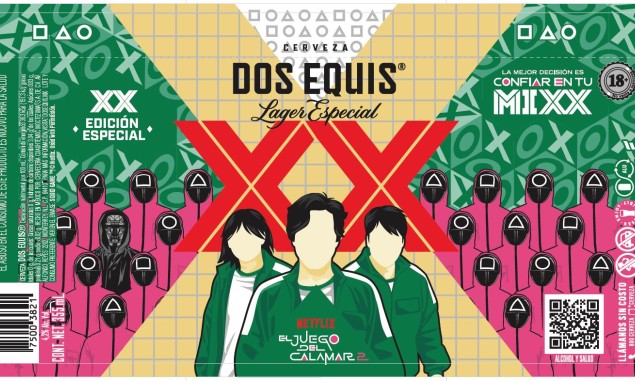 Dos Equis y El Juego del Calamar crean una edición limitada de latas temáticas