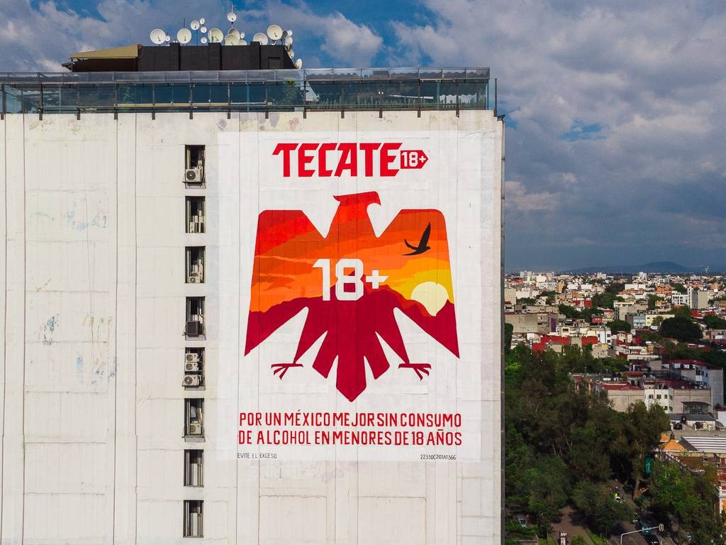 TECATE® realiza mural en la CDMX para concientizar sobre el consumo de alcohol en menores de 18 años.