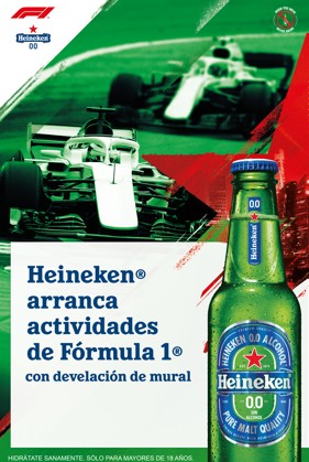 Heineken® arranca actividades de Fórmula 1® con develación de mural y nueva campaña con Checo Pérez