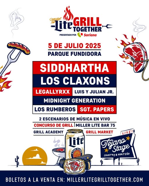 Miller Lite Grill Together vuelve a Monterrey con la mejor música, carne asada y cerveza del país.