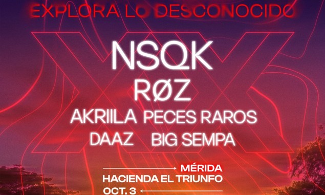 Destino Dos Equis llega a Mérida con NSQK, RØZ, Akriila, Peces Raros, Daaz y Big Sempa