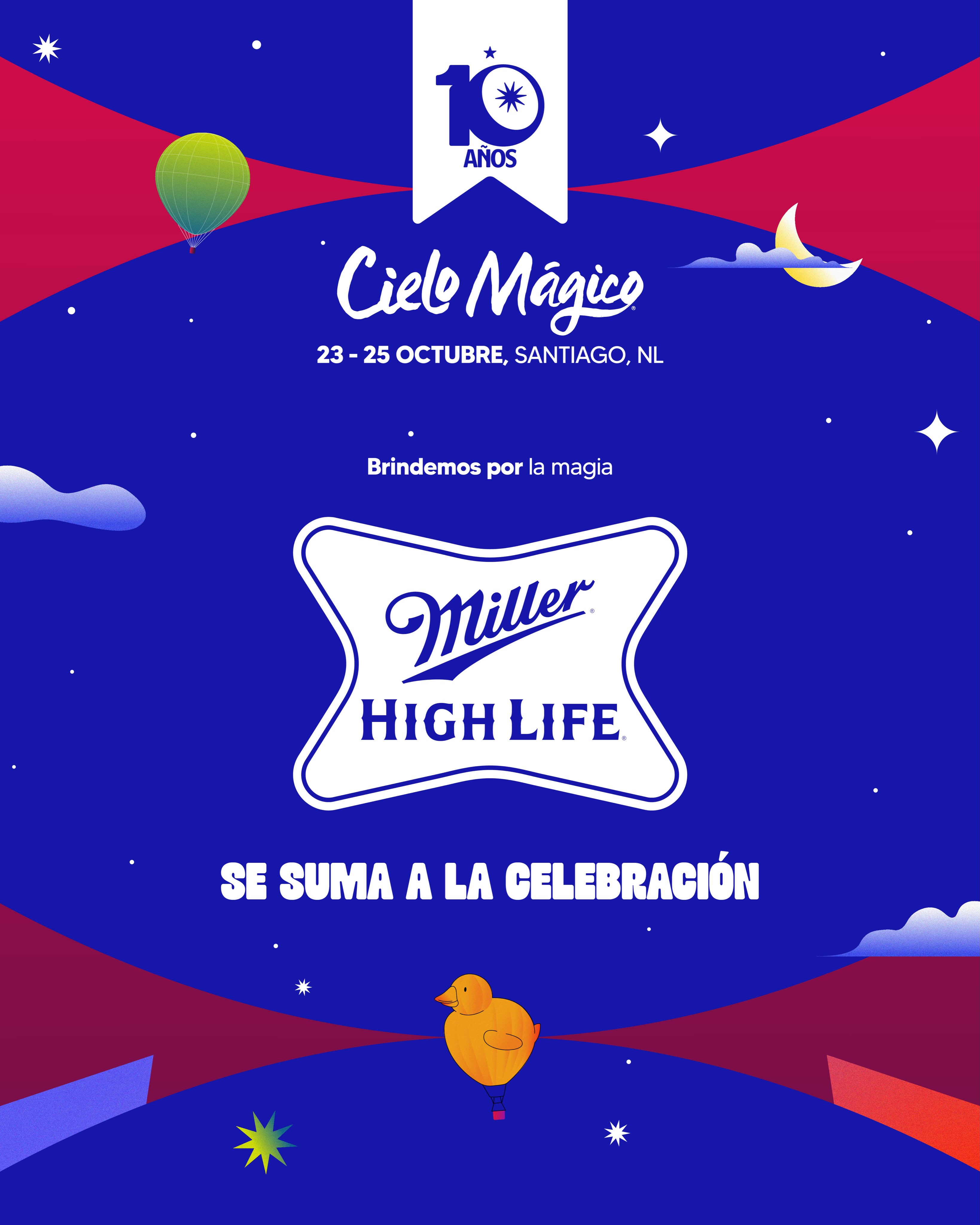 Miller High Life se suma a la celebración de los 10 años de Cielo Mágico