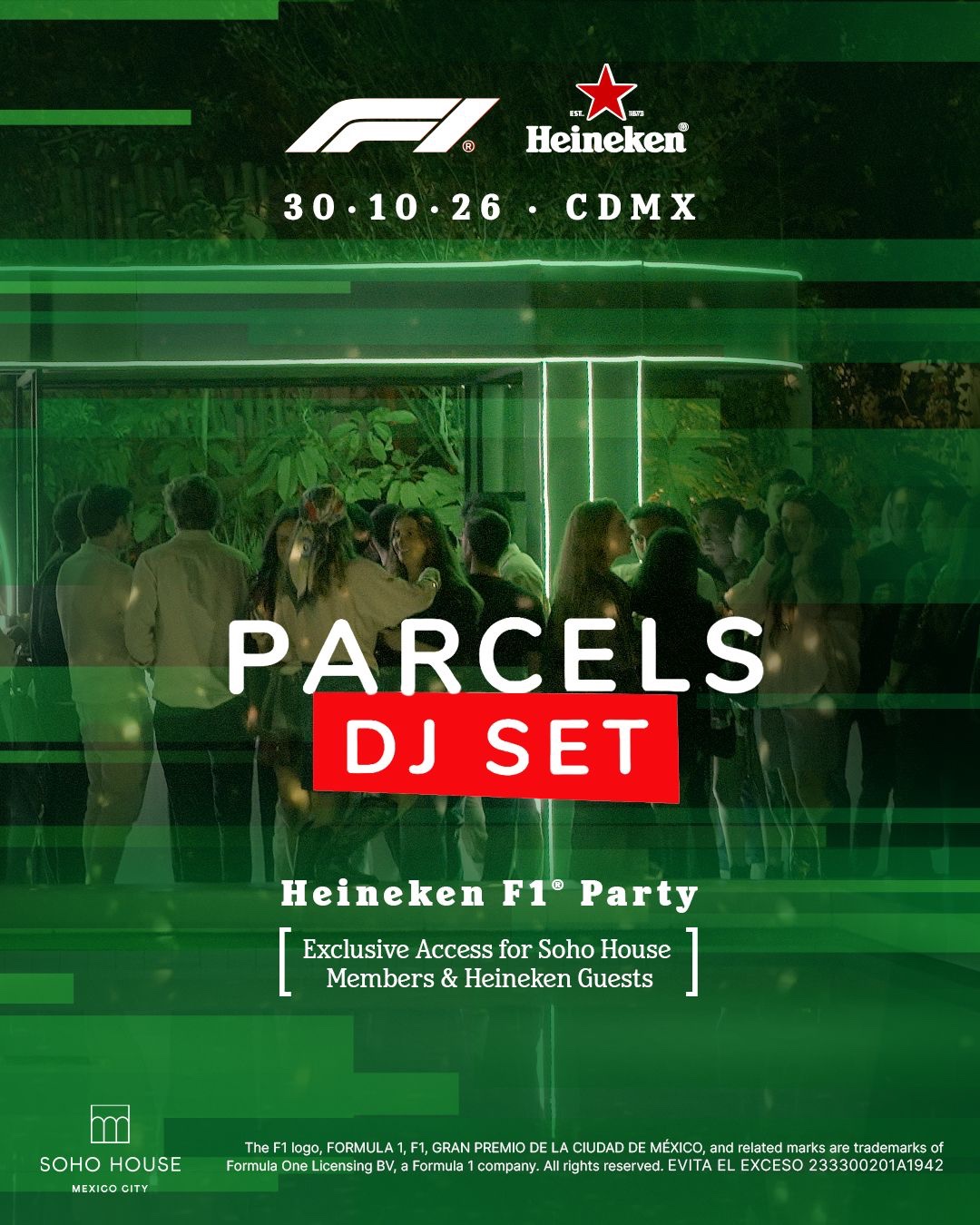 Parcels llega a Afterwork by Heineken para elevar el fin de semana de la F1 en CDMX
